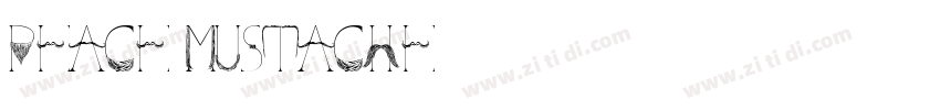 peace mustache字体转换